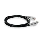 Picture of 1.5ft RJ-45 (Male) to RJ-45 (Male) Black Snagless Slim Flat Cat6A UTP PVC Copper Patch