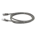 Picture of 1.5m RJ-45 (Male) to RJ-45 (Male) Cat5e Straight Booted, Snagless Gray UTP Copper PVC Patch Cable