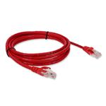 Picture of 10ft RJ-45 (Male) to RJ-45 (Male) Cat5e Straight Red UTP Copper PVC Patch Cable