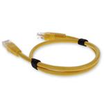 Picture of 10ft RJ-45 (Male) to RJ-45 (Male) Cat6A Straight Booted, Snagless Yellow UTP Copper PVC Patch Cable