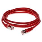 Picture of 10ft RJ-45 (Male) to RJ-45 (Male) Cat6 Shielded Straight Red STP Copper PVC Patch Cable
