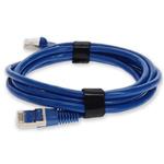 Picture of 10ft RJ-45 (Male) to RJ-45 (Male) Cat7 Shielded Straight Blue STP Copper PVC Patch Cable