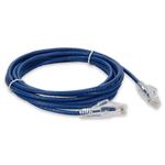 Picture of 10ft RJ-45 (Male) to RJ-45 (Male) Blue Slim Cat6A Booted, Snagless UTP PVC Copper Patch Cable