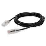 Picture of 10ft RJ-45 (Male) to RJ-45 (Male) Cat6A Straight Black Slim UTP Copper PVC Patch Cable