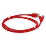 Picture of 10ft RJ-45 (Male) to RJ-45 (Male) Cat6A Straight Red Slim UTP Copper PVC Patch Cable