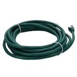 Picture of 15ft RJ-45 (Male) to RJ-45 (Male) Cat6A Straight Green UTP Copper PVC Patch Cable