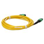 Picture of 2m MPO-16 (Male) to MPO-16 (Male) OS2 16-strand Crossover Yellow Fiber OFNR (Riser-Rated) Patch Cable