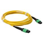 Picture of 2m MPO-16 (Male) to MPO-16 (Male) OS2 16-strand Crossover Yellow Fiber OFNR (Riser-Rated) Patch Cable