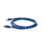 Picture of 1.5ft RJ-45 (Male) to RJ-45 (Male) Cat6 Straight Microboot, Snagless Blue UTP Copper PVC Patch Cable