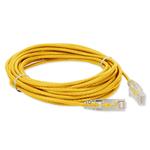 Picture of 20ft RJ-45 (Male) to RJ-45 (Male) Cat6 Straight Yellow Slim UTP Copper PVC Patch Cable