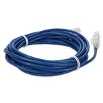 Picture of 20ft RJ-45 (Male) to RJ-45 (Male) Cat6 Straight Booted, Snagless Blue Slim UTP Copper PVC Patch Cable