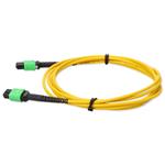 Picture of 2m MPO (Female) to MPO (Female) 24-Strand Yellow OS2 Crossover Fiber OFNR (Riser-Rated) Patch Cable