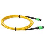 Picture of 2m MPO (Female) to MPO (Female) 24-Strand Yellow OS2 Crossover Fiber OFNR (Riser-Rated) Patch Cable