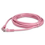 Picture of 25ft RJ-45 (Male) to RJ-45 (Male) Cat6 Straight Pink UTP Copper PVC Patch Cable