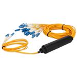 Picture of 1m LC (Male) to 8xLC (Male) Yellow Duplex SMF Fiber Colorless Splitter -40 to 85C