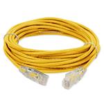 Picture of 30ft RJ-45 (Male) to RJ-45 (Male) Cat6 Straight Yellow Slim UTP Copper PVC Patch Cable