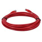 Picture of 33ft RJ-45 (Male) to RJ-45 (Male) Cat5e Straight Red UTP Copper PVC Patch Cable