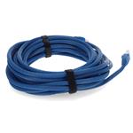Picture of 10PK 35ft RJ-45 (Male) to RJ-45 (Male) Cat6A Straight Blue UTP Copper PVC Patch Cable