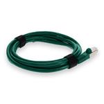 Picture of 3ft RJ-45 (Male) to RJ-45 (Male) Cat7 Straight Microboot, Snagless Green STP Copper PVC Patch Cable