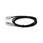 Picture of 3ft RJ-45 (Male) to RJ-45 (Male) Cat6 Straight Black Slim UTP Copper PVC Patch Cable