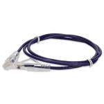 Picture of 3ft RJ-45 (Male) to RJ-45 (Male) Cat6A Straight Purple Slim UTP Copper PVC Patch Cable