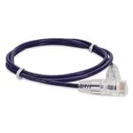 Picture of 3ft RJ-45 (Male) to RJ-45 (Male) Cat6A Straight Purple Slim UTP Copper PVC Patch Cable