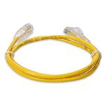 Picture of 3ft RJ-45 (Male) to RJ-45 (Male) Cat6A Straight Booted, Snagless Yellow Slim UTP Copper PVC Patch Cable