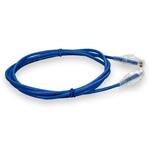 Picture of 3ft RJ-45 (Male) to RJ-45 (Male) Blue Slim Non-Booted, Non-Snagless Cat6 UTP PVC Copper Patch Cable