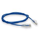 Picture of 3ft RJ-45 (Male) to RJ-45 (Male) Blue Slim Non-Booted, Non-Snagless Cat6 UTP PVC Copper Patch Cable