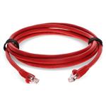 Picture of 3m RJ-45 (Male) to RJ-45 (Male) Cat6A Straight Booted, Snagless Red UTP Copper PVC Patch Cable