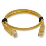 Picture of 3m RJ-45 (Male) to RJ-45 (Male) Cat6A Straight Booted, Snagless Yellow UTP Copper PVC Patch Cable