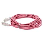 Picture of 45ft RJ-45 (Male) to RJ-45 (Male) Straight Pink Cat6 UTP Slim PVC Copper Patch Cable