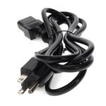 Picture of 10ft C13 Female to NEMA 5-15P Male 18AWG 100-250V at 10A Black Power Cable