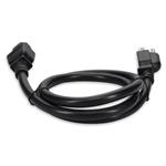 Picture of 8ft NEMA 5-15P Male to C15 Female 14AWG 100-250V at 10A Black Power Cable
