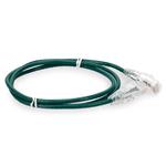 Picture of 5ft RJ-45 (Male) to RJ-45 (Male) Cat6 Straight Green Slim UTP Copper PVC Patch Cable