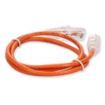 Picture of 5ft RJ-45 (Male) to RJ-45 (Male) Cat6 Straight Orange Slim UTP Copper PVC Patch Cable