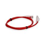 Picture of 5ft RJ-45 (Male) to RJ-45 (Male) Cat6 Straight Red Slim UTP Copper PVC Patch Cable