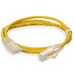 Picture of 5ft RJ-45 (Male) to RJ-45 (Male) Cat6 Straight Yellow Slim UTP Copper PVC Patch Cable