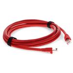 Picture of 5m RJ-45 (Male) to RJ-45 (Male) Cat6A Straight Booted, Snagless Red UTP Copper PVC Patch Cable