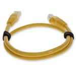 Picture of 5m RJ-45 (Male) to RJ-45 (Male) Cat6A Straight Booted, Snagless Yellow UTP Copper PVC Patch Cable