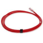 Picture of 6ft RJ-45 (Male) to RJ-45 (Male) Cat6A Shielded Straight Red STP Copper PVC Patch Cable