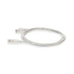 Picture of 6ft RJ-45 (Male) to RJ-45 (Male) Cat6A Straight Booted, Snagless White Slim UTP Copper PVC Patch Cable