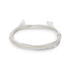 Picture of 6ft RJ-45 (Male) to RJ-45 (Male) Cat6A Straight Booted, Snagless White Slim UTP Copper PVC Patch Cable