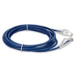 Picture of 6ft RJ-45 (Male) to RJ-45 (Male) Cat6A Straight Booted, Snagless Blue Slim UTP Copper PVC Patch Cable