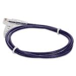Picture of 6ft RJ-45 (Male) to RJ-45 (Male) Purple Snagless Slim Cat6A UTP PVC Copper Patch Cable