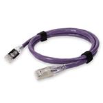 Picture of 7.5ft RJ-45 (Male) to RJ-45 (Male) Cat6A Straight Purple STP Copper PVC Patch Cable