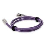 Picture of 7.5ft RJ-45 (Male) to RJ-45 (Male) Cat6A Straight Purple STP Copper PVC Patch Cable