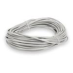 Picture of 75ft RJ-45 (Male) to RJ-45 (Male) Straight White Cat6 UTP Slim PVC Copper Patch Cable