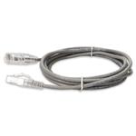 Picture of 9ft RJ-45 (Male) to RJ-45 (Male) Gray Slim Cat6A Booted, Snagless UTP PVC Copper Patch Cable