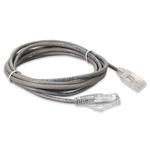 Picture of 9ft RJ-45 (Male) to RJ-45 (Male) Gray Slim Cat6A Booted, Snagless UTP PVC Copper Patch Cable